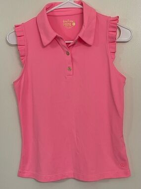 Lilly Pulitzer Frida Ruffle sleeveless Size XS Cantaloupe